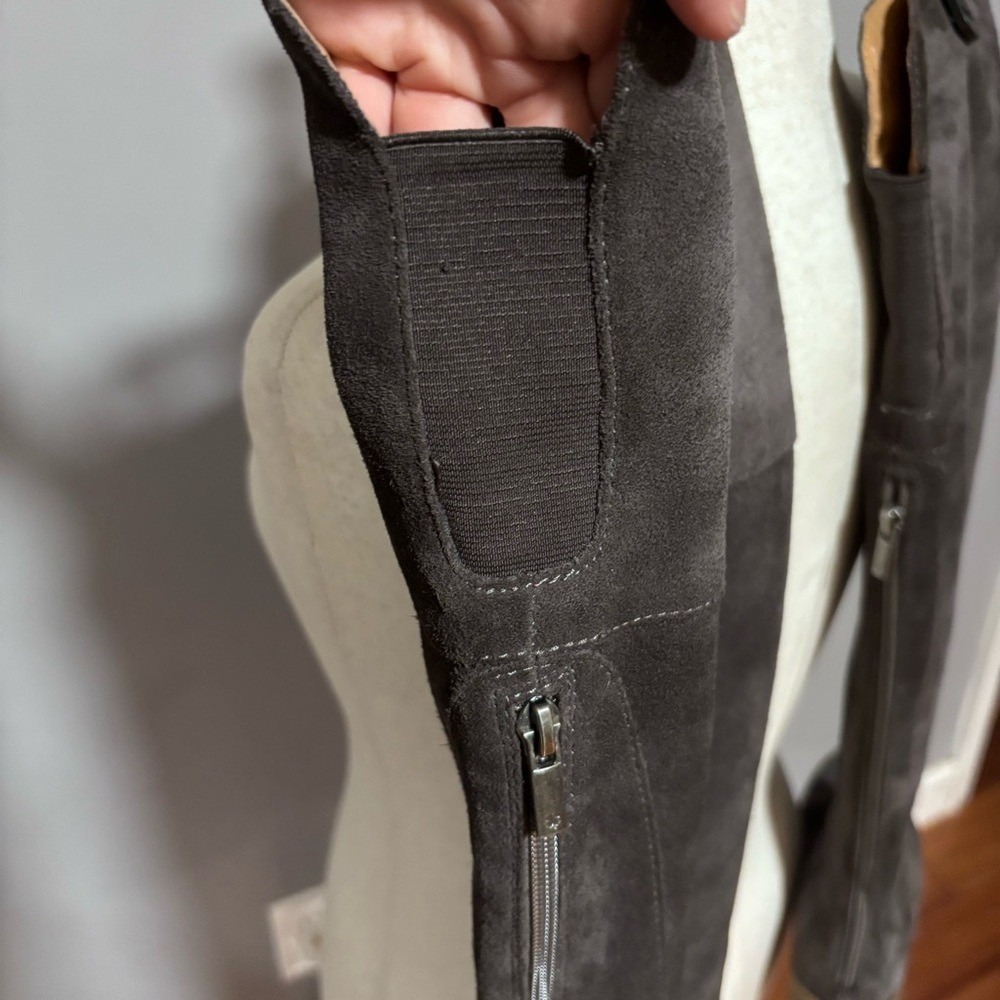 Lucky Brand Rayla Gray Suede Over the Knee Boots | Block Heel, Boho Chic, 9 - Picture 12 of 12